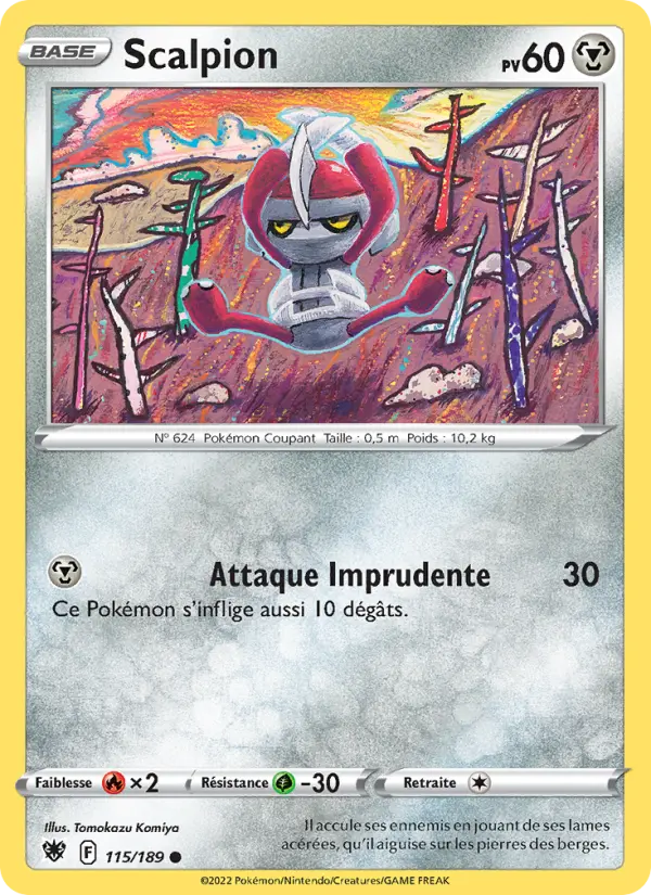Scan HD carte Pokémon Scalpion 115/189 — Astres Radieux