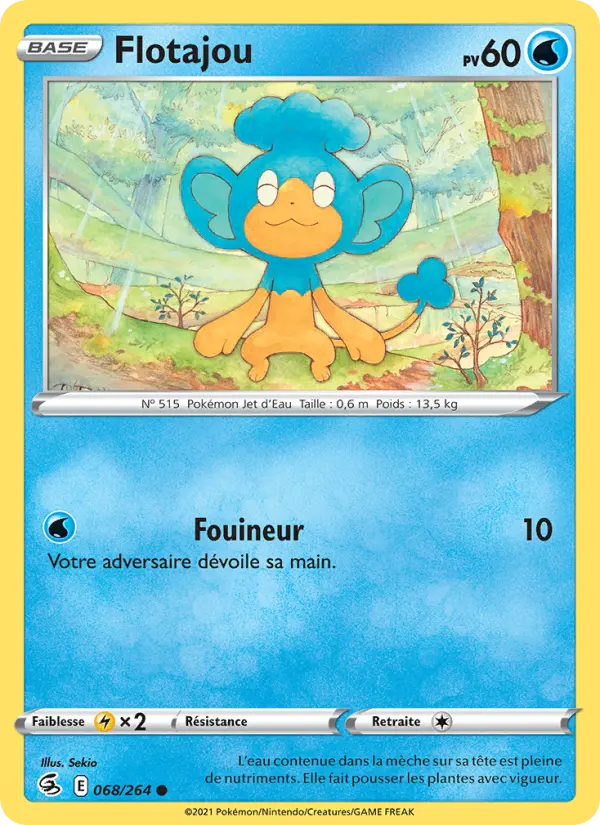 Scan HD carte Pokémon Flotajou 68/264 — Poing de Fusion