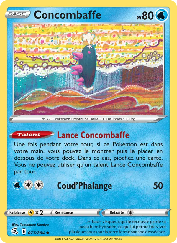 Scan HD carte Pokémon Concombaffe 77/264 — Poing de Fusion