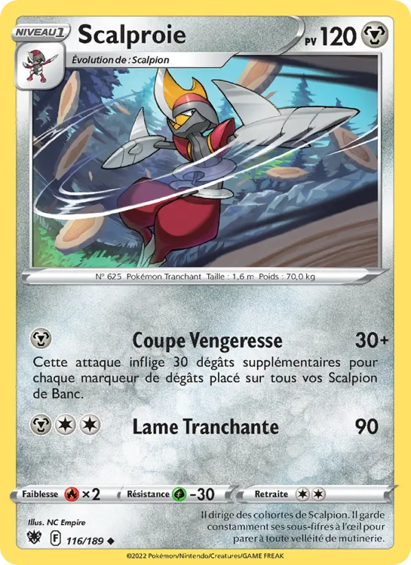 Scan HD carte Pokémon Scalproie 116/189 — Astres Radieux