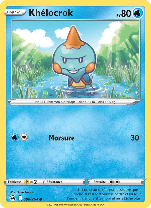 Scan HD carte Pokémon Khélocrok 80/264 — Poing de Fusion