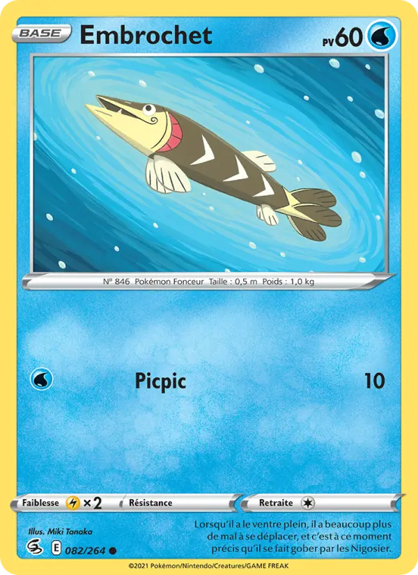 Scan HD carte Pokémon Embrochet 82/264 — Poing de Fusion