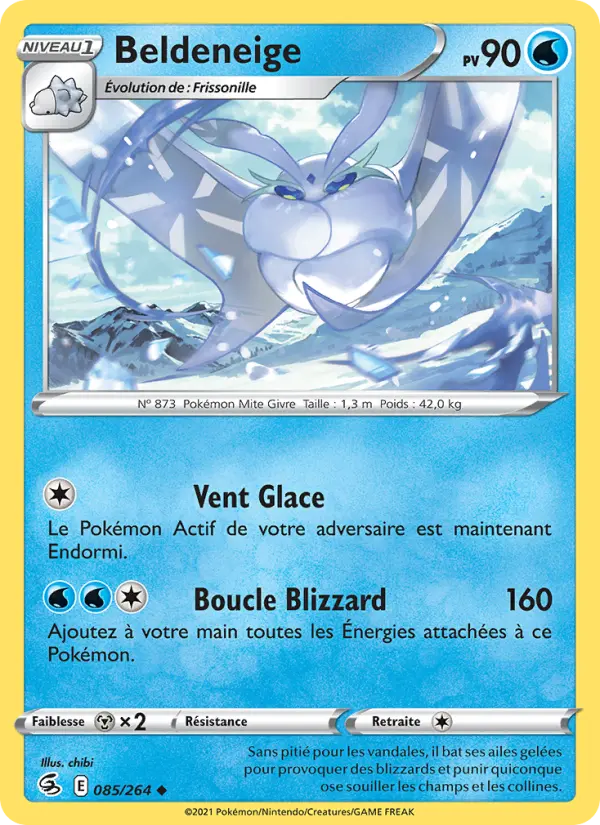 Scan HD carte Pokémon Beldeneige 85/264 — Poing de Fusion