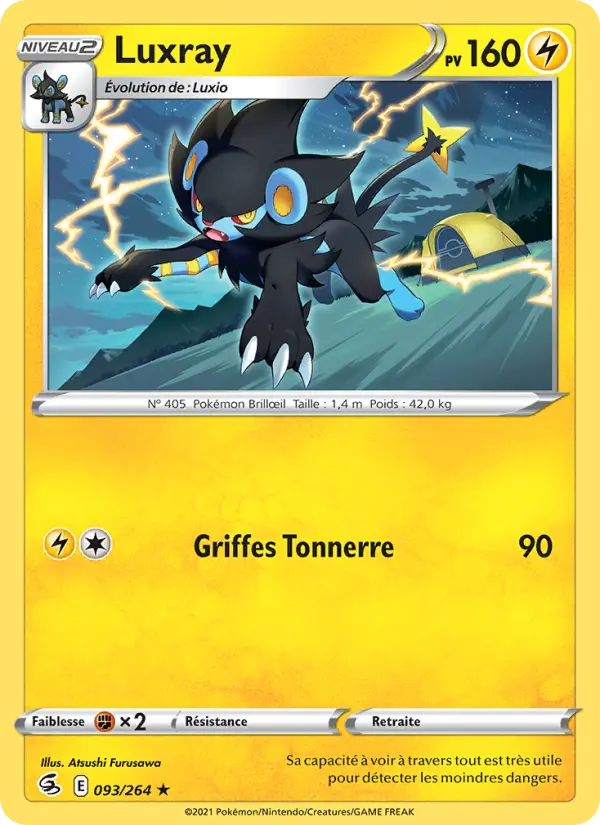 Scan HD carte Pokémon Luxray 93/264 — Poing de Fusion