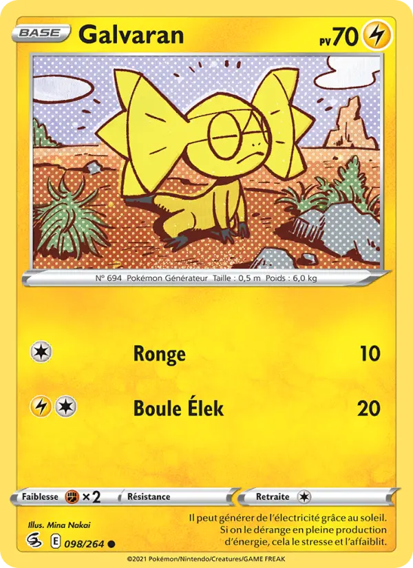 Scan HD carte Pokémon Galvaran 98/264 — Poing de Fusion