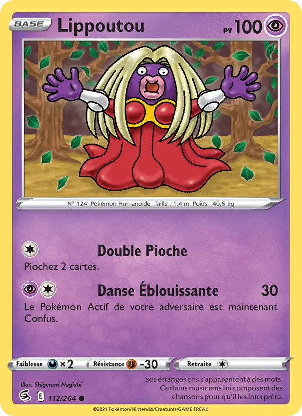 Scan HD carte Pokémon Lippoutou 112/264 — Poing de Fusion