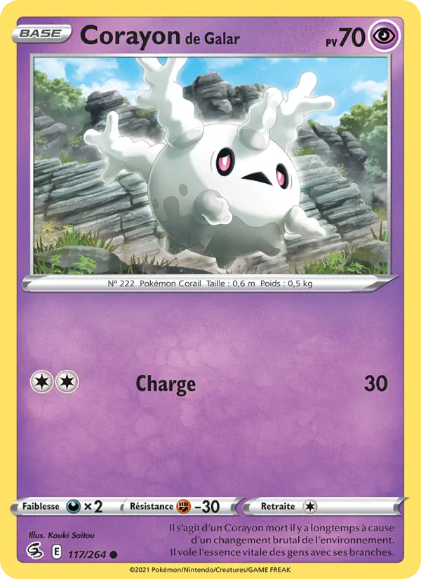Scan HD carte Pokémon Corayon de Galar 117/264 — Poing de Fusion