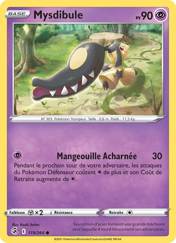 Scan HD carte Pokémon Mysdibule 119/264 — Poing de Fusion
