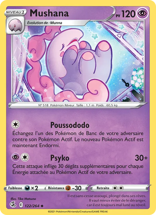 Scan HD carte Pokémon Mushana 122/264 — Poing de Fusion