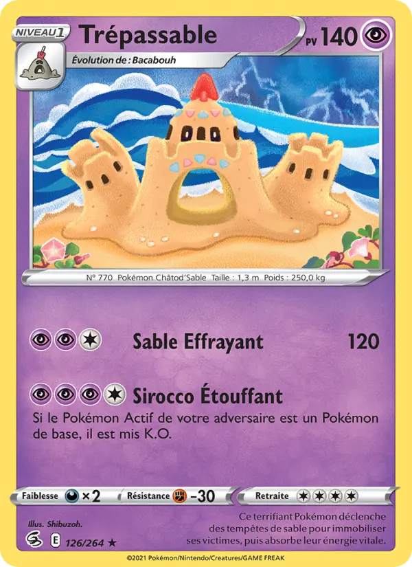 Scan HD carte Pokémon Trépassable 126/264 — Poing de Fusion