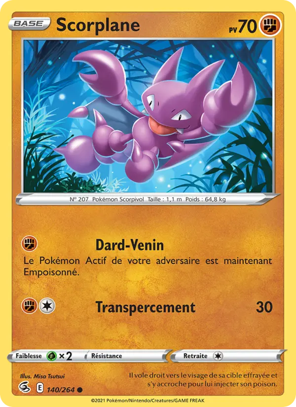 Scan HD carte Pokémon Scorplane 140/264 — Poing de Fusion