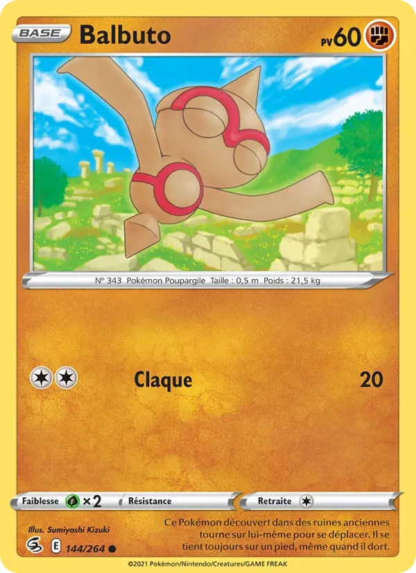 Scan HD carte Pokémon Balbuto 144/264 — Poing de Fusion