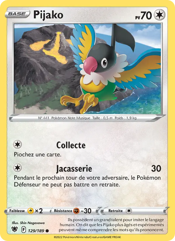 Scan HD carte Pokémon Pijako 129/189 — Astres Radieux