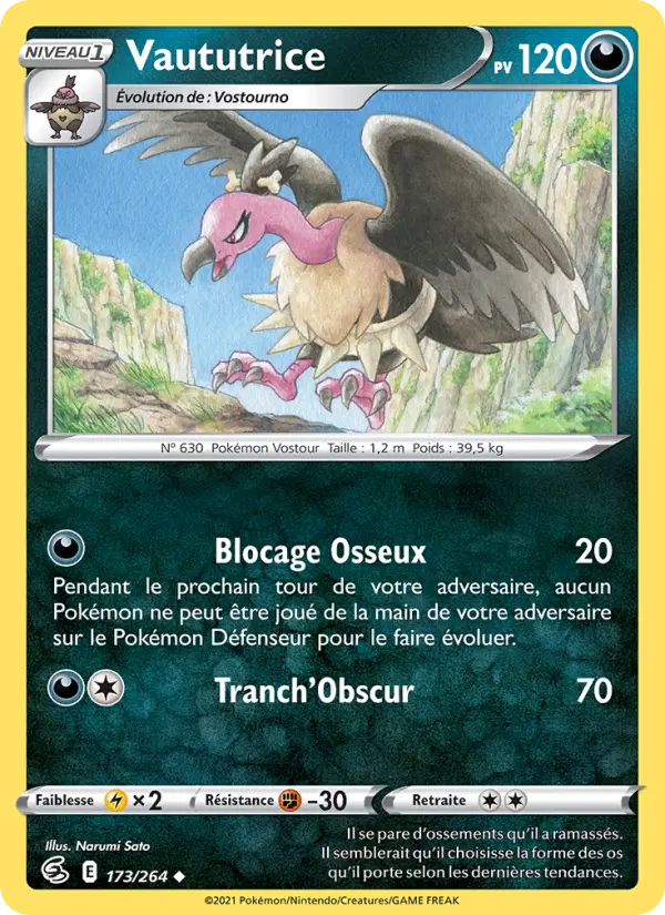 Scan HD carte Pokémon Vaututrice 173/264 — Poing de Fusion