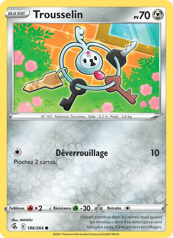 Scan HD carte Pokémon Trousselin 186/264 — Poing de Fusion
