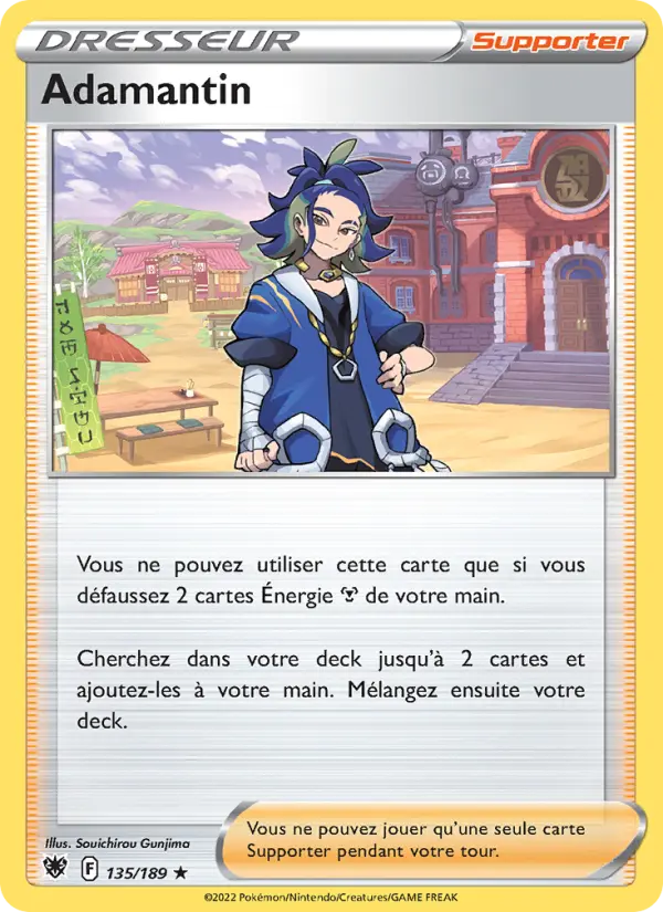 Scan HD carte Pokémon Adamantin 135/189 — Astres Radieux