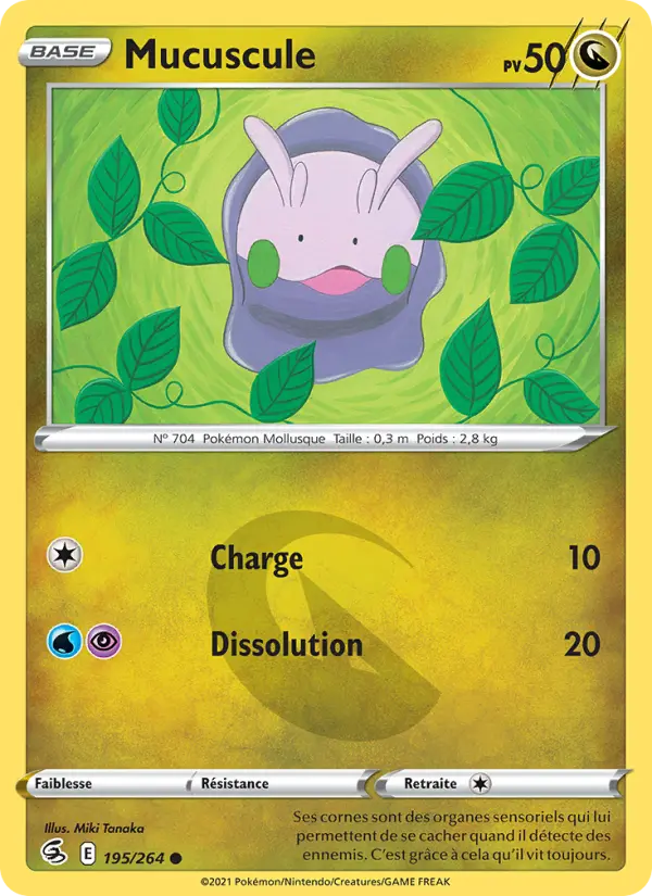 Scan HD carte Pokémon Mucuscule 195/264 — Poing de Fusion