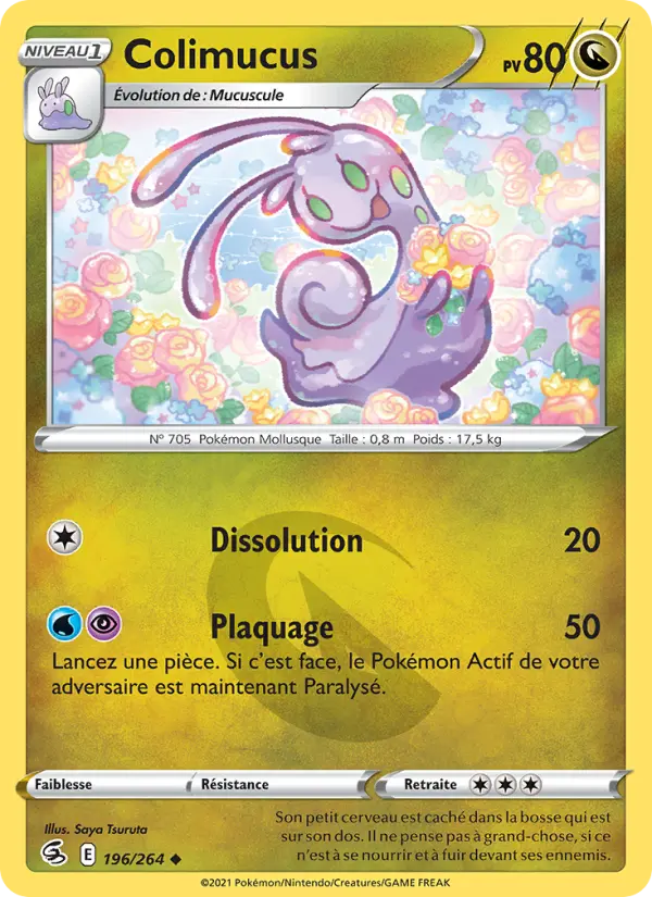 Scan HD carte Pokémon Colimucus 196/264 — Poing de Fusion