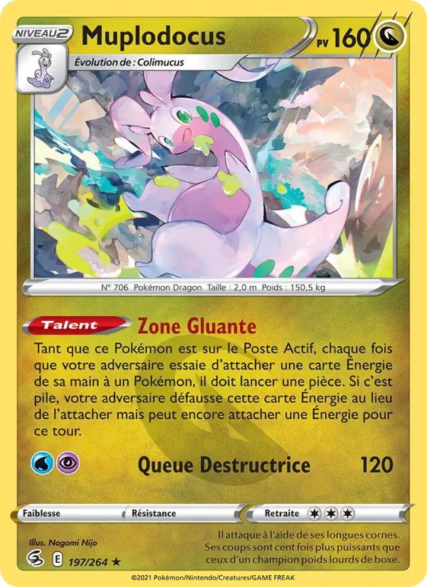Scan HD carte Pokémon Muplodocus 197/264 — Poing de Fusion