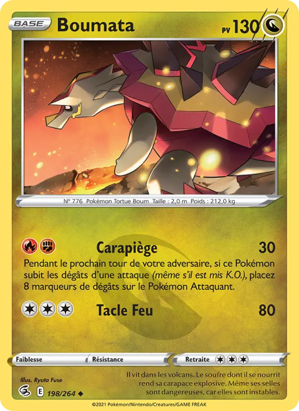 Scan HD carte Pokémon Boumata 198/264 — Poing de Fusion