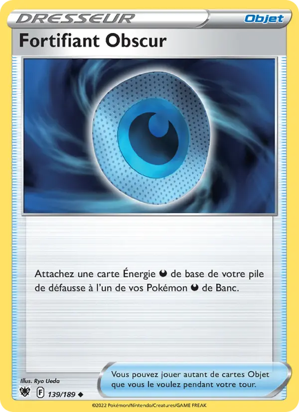 Scan HD carte Pokémon Fortifiant Obscur 139/189 — Astres Radieux