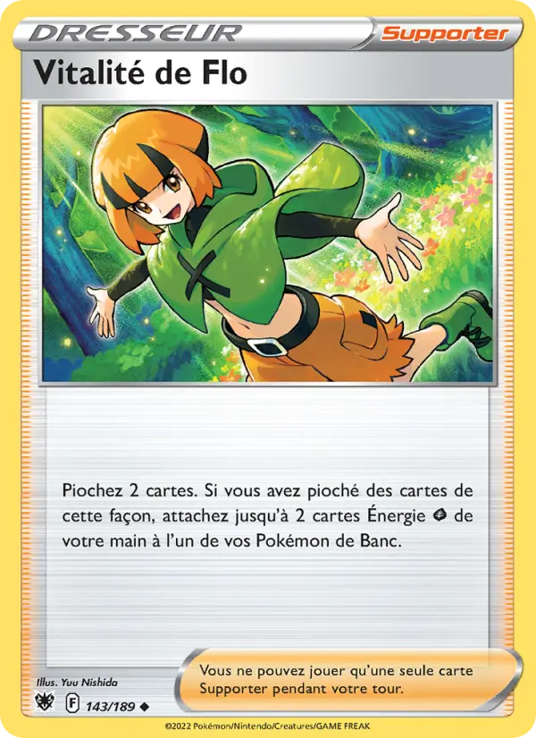 Scan HD carte Pokémon Vitalité de Flo 143/189 — Astres Radieux