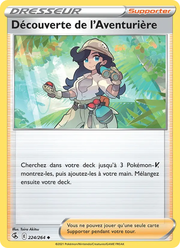 Scan HD carte Pokémon Découverte de l'Aventurière 224/264 — Poing de Fusion