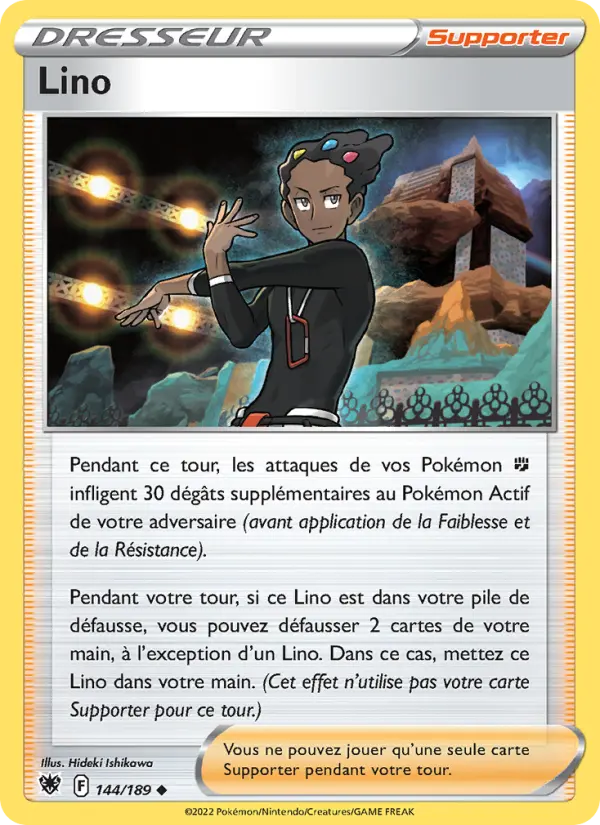 Scan HD carte Pokémon Lino 144/189 — Astres Radieux