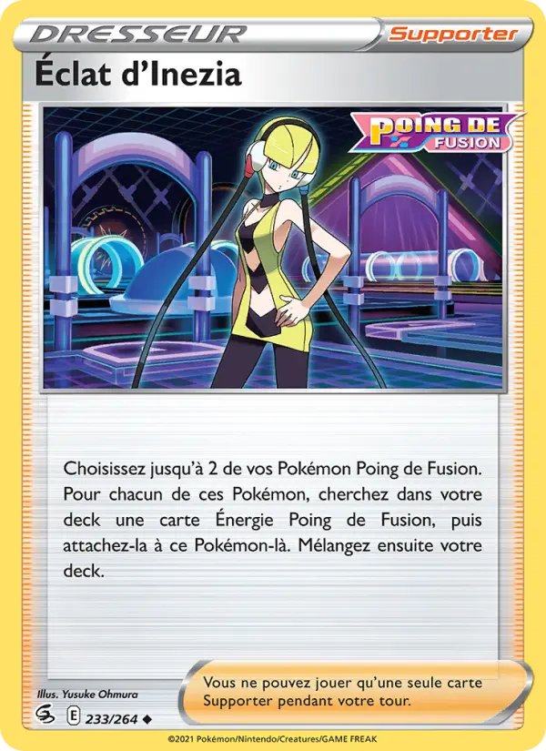Scan HD carte Pokémon Éclat d'Inezia 233/264 — Poing de Fusion