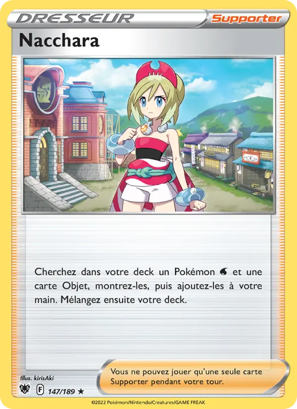 Scan HD carte Pokémon Nacchara 147/189 — Astres Radieux