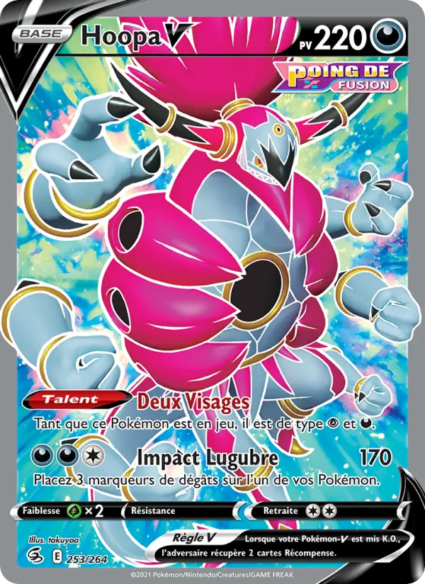 Scan HD carte Pokémon Hoopa V 253/264 — Poing de Fusion