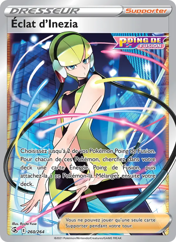 Scan HD carte Pokémon Éclat d'Inezia 260/264 — Poing de Fusion