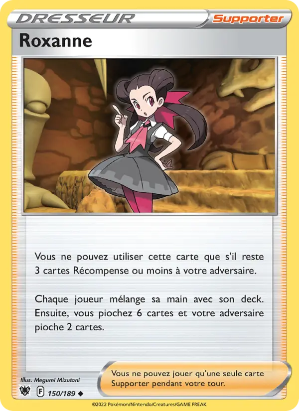 Scan HD carte Pokémon Roxanne 150/189 — Astres Radieux