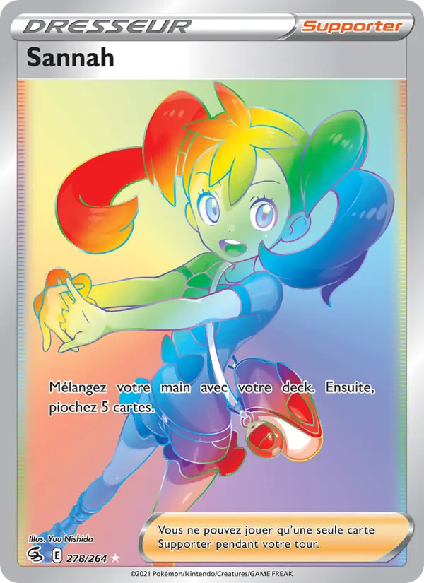 Scan HD carte Pokémon Sannah 278/264 — Poing de Fusion