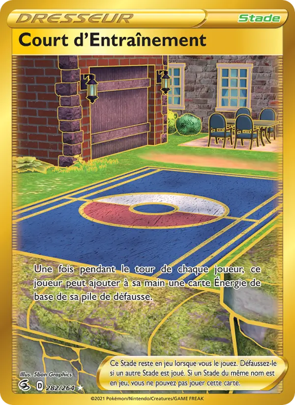Scan HD carte Pokémon Court d'Entraînement 282/264 — Poing de Fusion