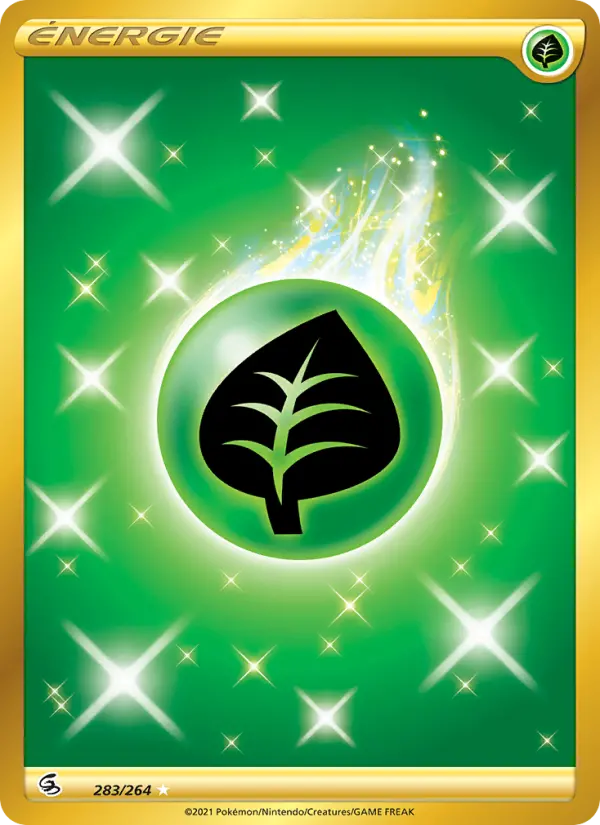 Scan HD carte Pokémon Énergie Plante 283/264 — Poing de Fusion