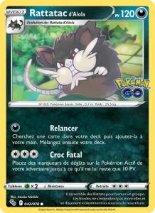 Carte Pokemon Rattatac d'Alola 042/78 Pokémon GO
