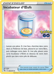 Carte Pokemon Incubateur d'Œufs 066/78 Pokémon GO