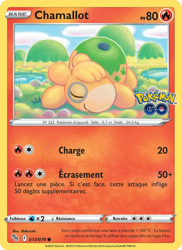 Scan HD carte Pokémon Chamallot 013/78 — Pokémon GO