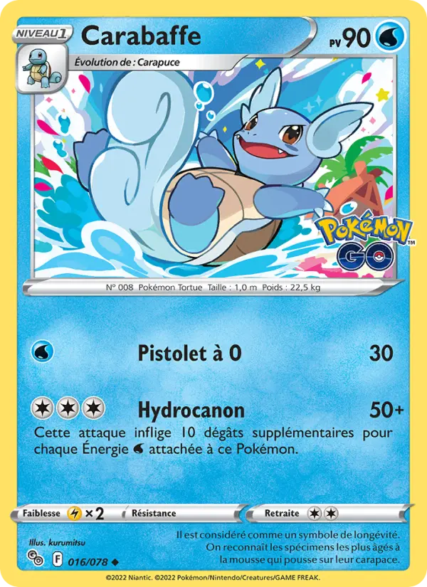 Scan HD carte Pokémon Carabaffe 016/78 — Pokémon GO