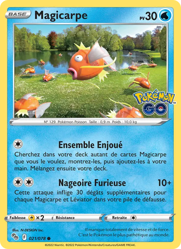 Scan HD carte Pokémon Magicarpe 021/78 — Pokémon GO