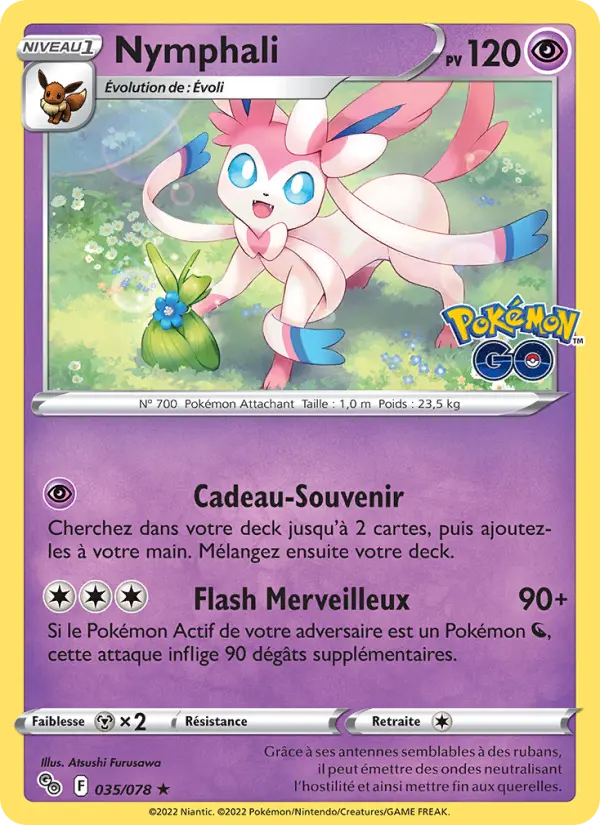 Scan HD carte Pokémon Nymphali 035/78 — Pokémon GO