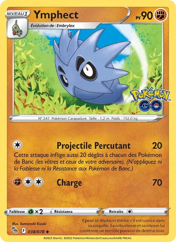 Scan HD carte Pokémon Ymphect 038/78 — Pokémon GO