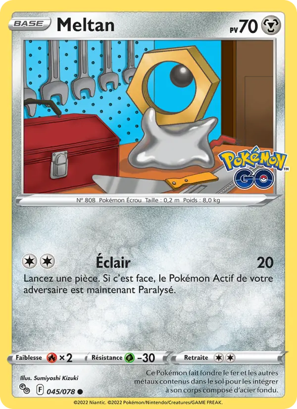 Scan HD carte Pokémon Meltan 045/78 — Pokémon GO