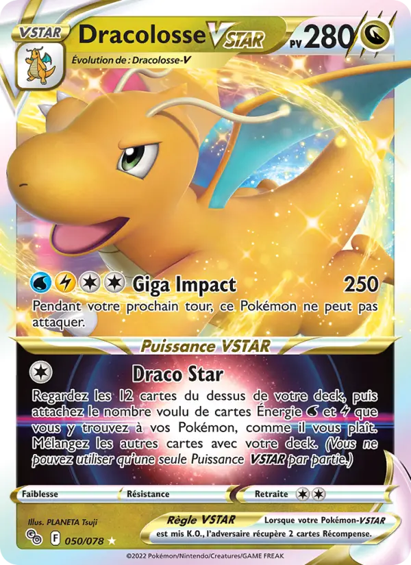 Scan HD carte Pokémon Dracolosse VSTAR 050/78 — Pokémon GO