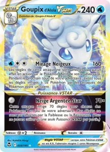 Carte Pokemon Goupix d'Alola VSTAR 034/195 Tempête Argentée