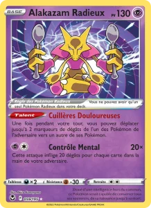 Carte Pokemon Alakazam Radieux 059/195 Tempête Argentée