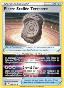 Carte Pokemon Pierre Scellée Terrestre 154/195 Tempête Argentée