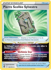 Carte Pokemon Pierre Scellée Sylvestre 156/195 Tempête Argentée