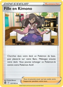 Carte Pokemon Fille en Kimono 157/195 Tempête Argentée